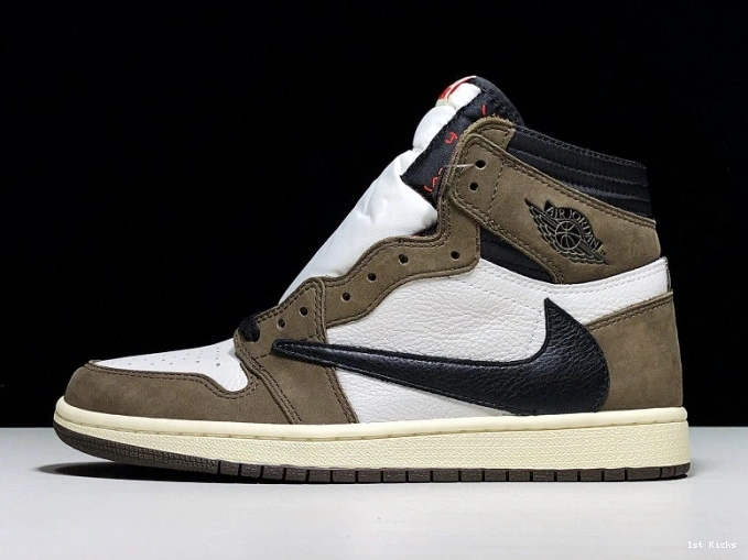 1st Kicks Shoes CD4487 - Air 1 x Scott OG 'Mocha' Jordan High 100 Retro Travis 0712